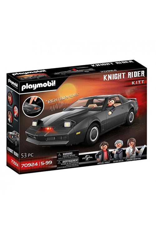 Playmobil 70924 Knight Rider K.I.T.T. – Işıklı ve Sesli Kara Şimşek Oyun Seti (53 Parça, 3 Figür)