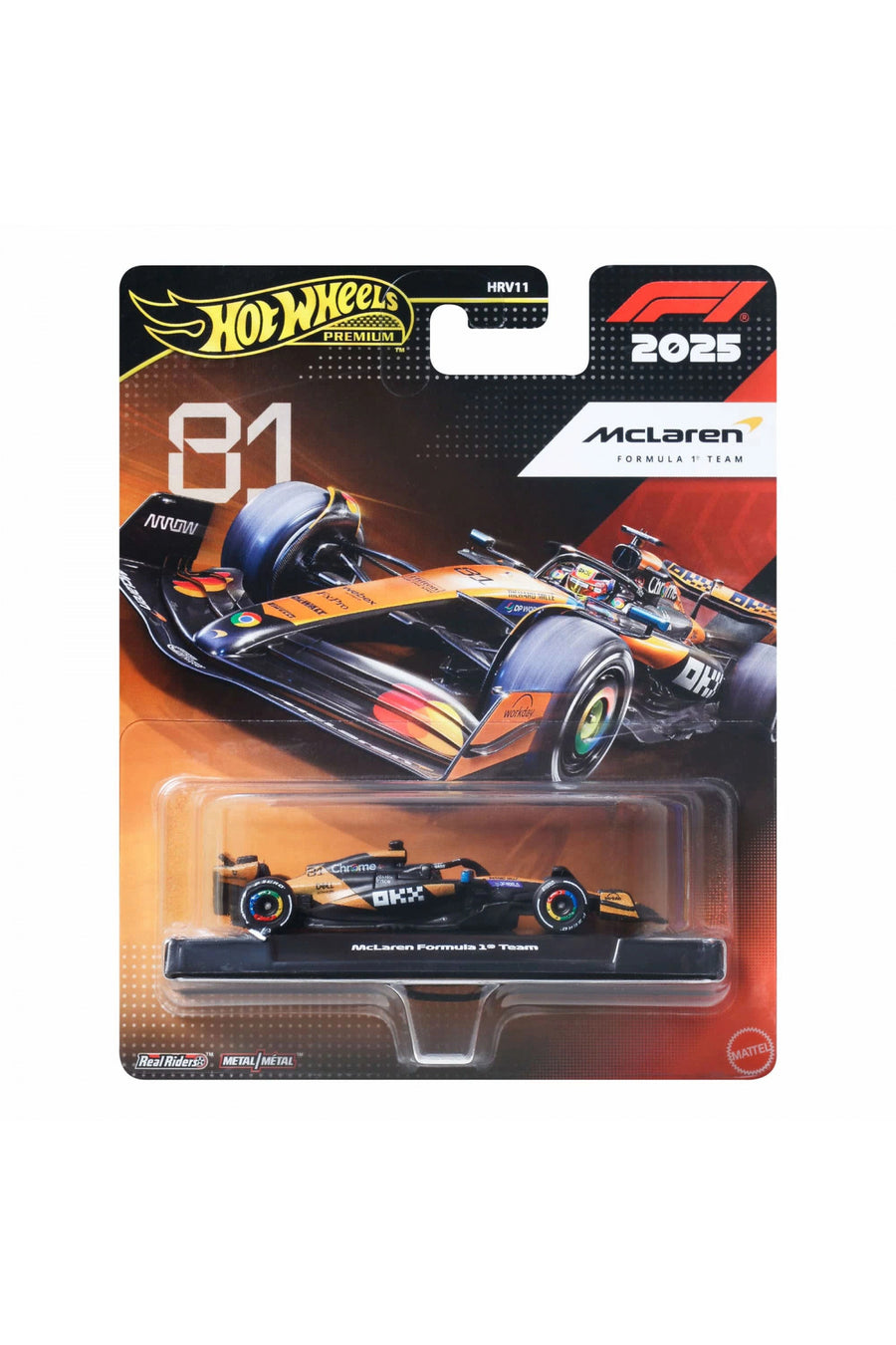 Hot Wheels Premium F1 McLaren Oscar Piastri #81 2025 1:64 Model Araba | JKD81