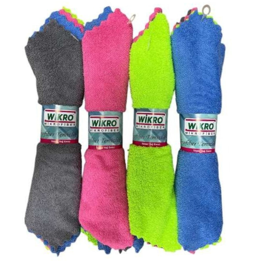 wikro mikrofiber temizlik bezi 4'lü
