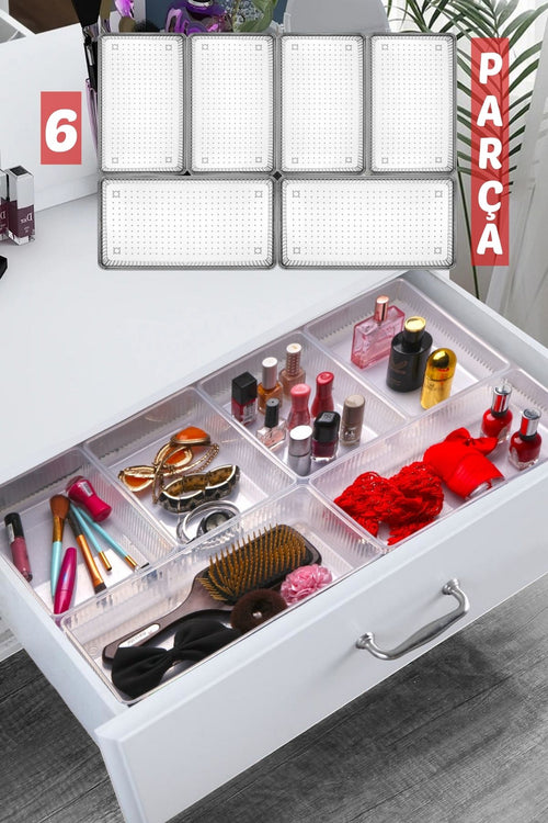 6 Parça Çekmece İçi Düzenleyici, Organizer Set