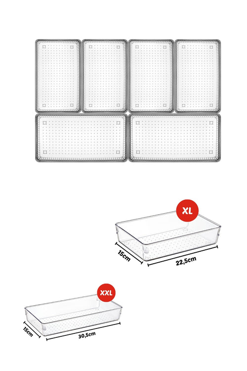 6 Parça Çekmece İçi Düzenleyici, Organizer Set