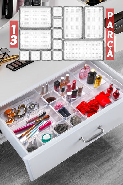 13 Parça Çekmece İçi Düzenleyici, Organizer Set