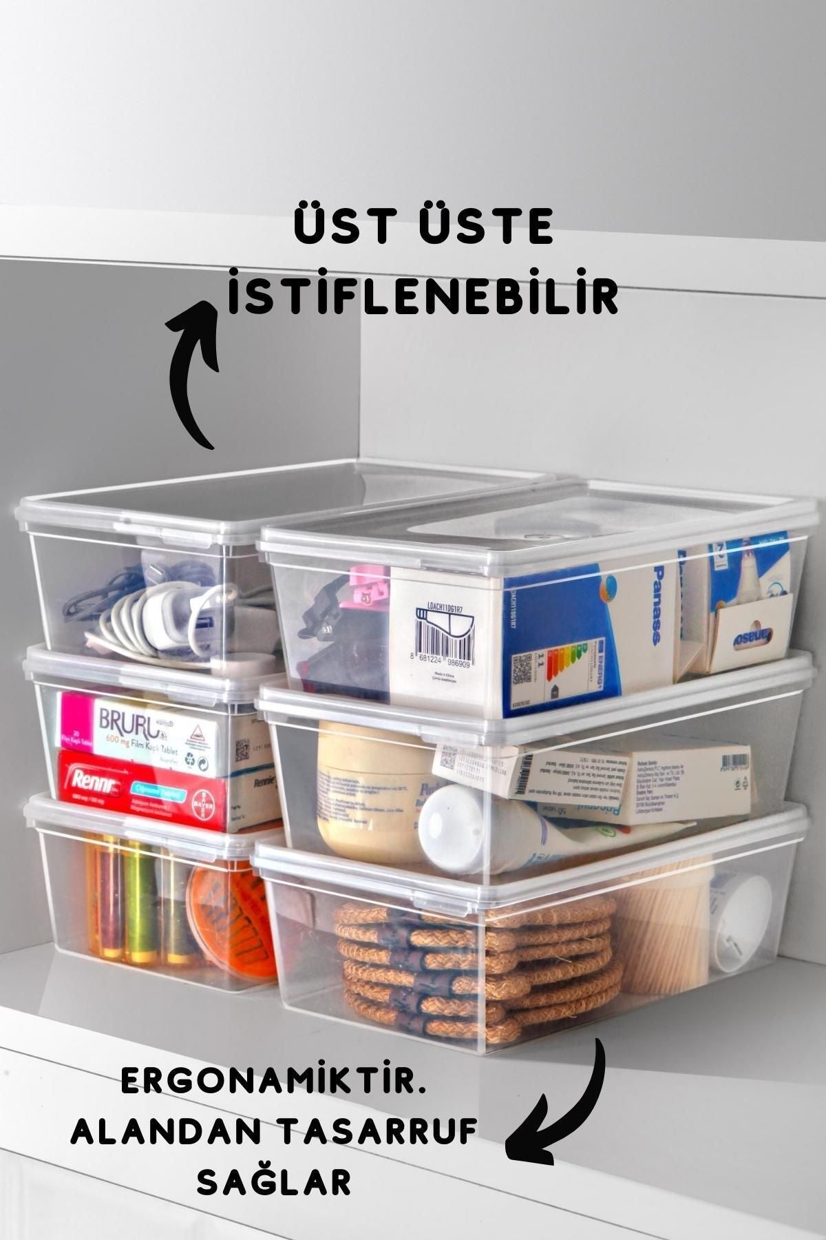 10 Adet Kendinden Kapaklı Derin Dondurucuya Uygun Saklama Kabı 1 Lt