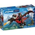 Playmobil Knights Siyah Ejderha ve Şövalye 72114 | 18 Parça Alev Fırlatmalı Oyun Seti