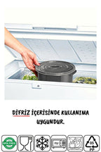 Mikrodalga Ve Difrizde Kullanılabilen Saklama Kabı Seti Yuvarlak 12'li Antrasit