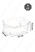 5 Lt Clear Buzdolabı & Dolap Içi Düzenleyici Organizer 3 Adet 27x19x11,5 Cm