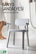 Sırt ve Kol Destekli Banyo Sandalyesi - Yaşlı ve Bedensel Engelli Destek