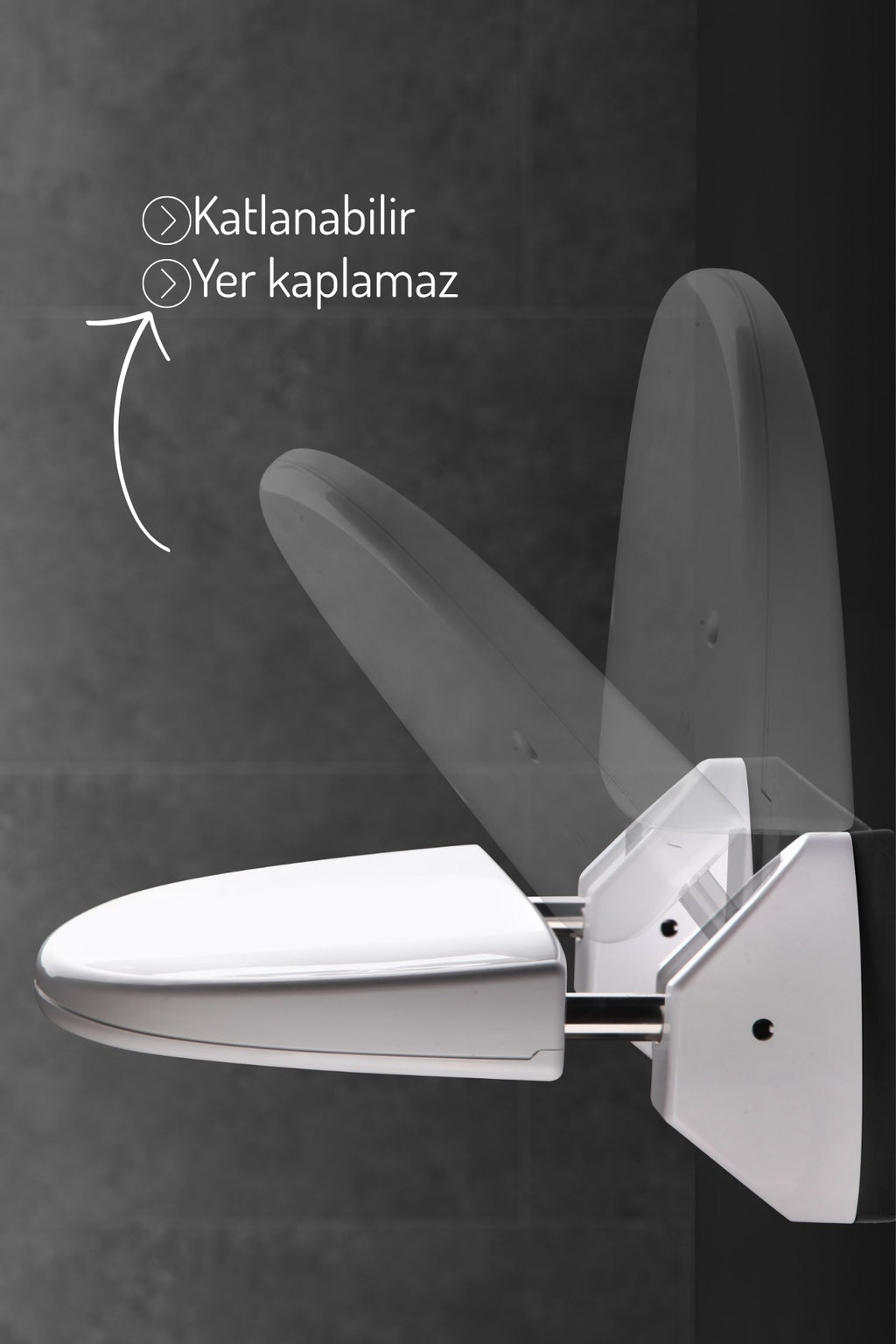 Duvara Monte Açılır Kapanır Küvet Oturağı - Yaşlı ve Bedensel Engelli Destek