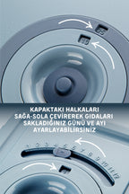 5'Li Set Vakum Aparatlı Mikrodalga ve Difrizde Kullanılabilen Saklama Kabı