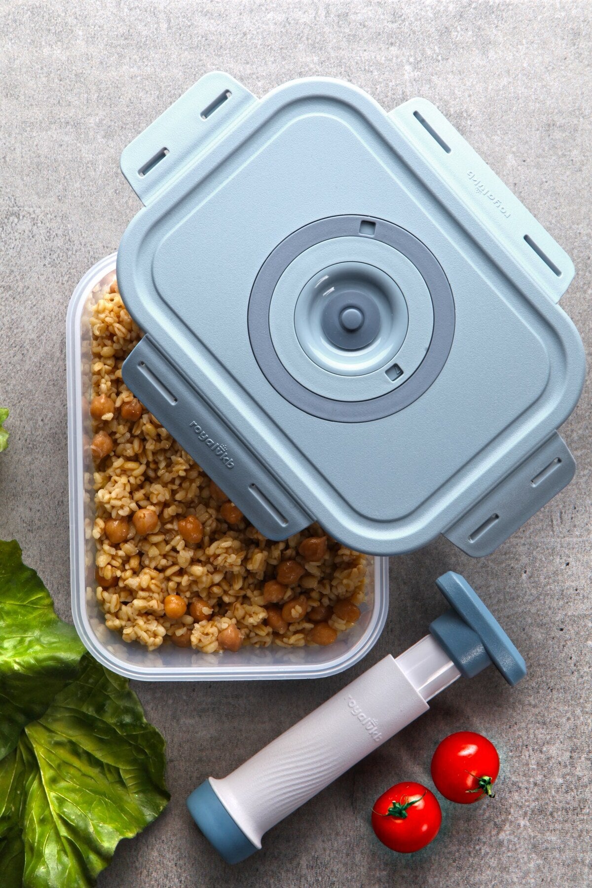 9'Lu Set Vakum Aparatlı Mikrodalga ve Difrizde Kullanılabilen Saklama Kabı