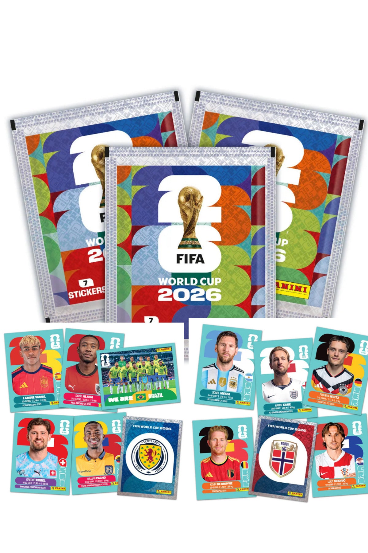 Panini FIFA World Cup 2026 Çıkartma Paketi 7'li Paket x 50 - toplam (350 Paket)
