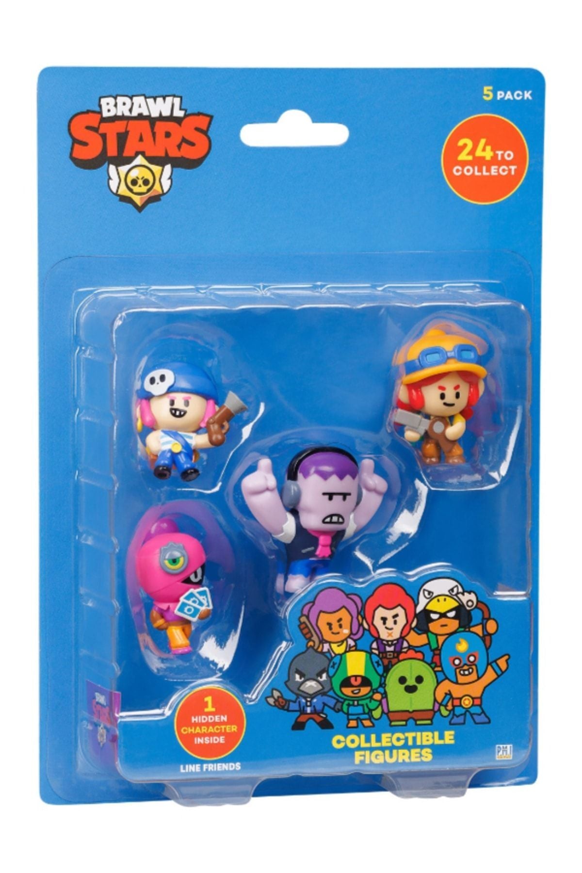 Brawl Stars 5'li Koleksiyon Figür Paketi – 1 Sürpriz Karakter Dahil (Seri 1, BRW2040)