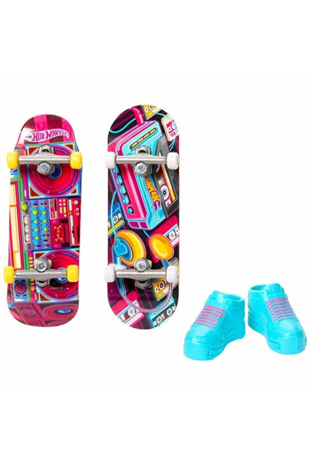 Hot Wheels Skate Retro Temalı İkili Parmak Kaykay ve Ayakkabı Seti HXL17 (KARIŞIK OLARAK GÖNDERİLİYOR SÜRPRİZ)