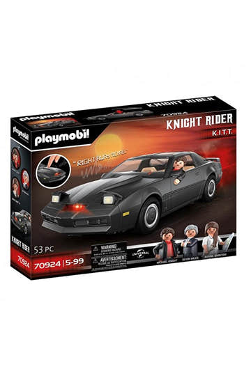 Playmobil 70924 Knight Rider K.I.T.T. – Işıklı ve Sesli Kara Şimşek Oyun Seti (53 Parça, 3 Figür)