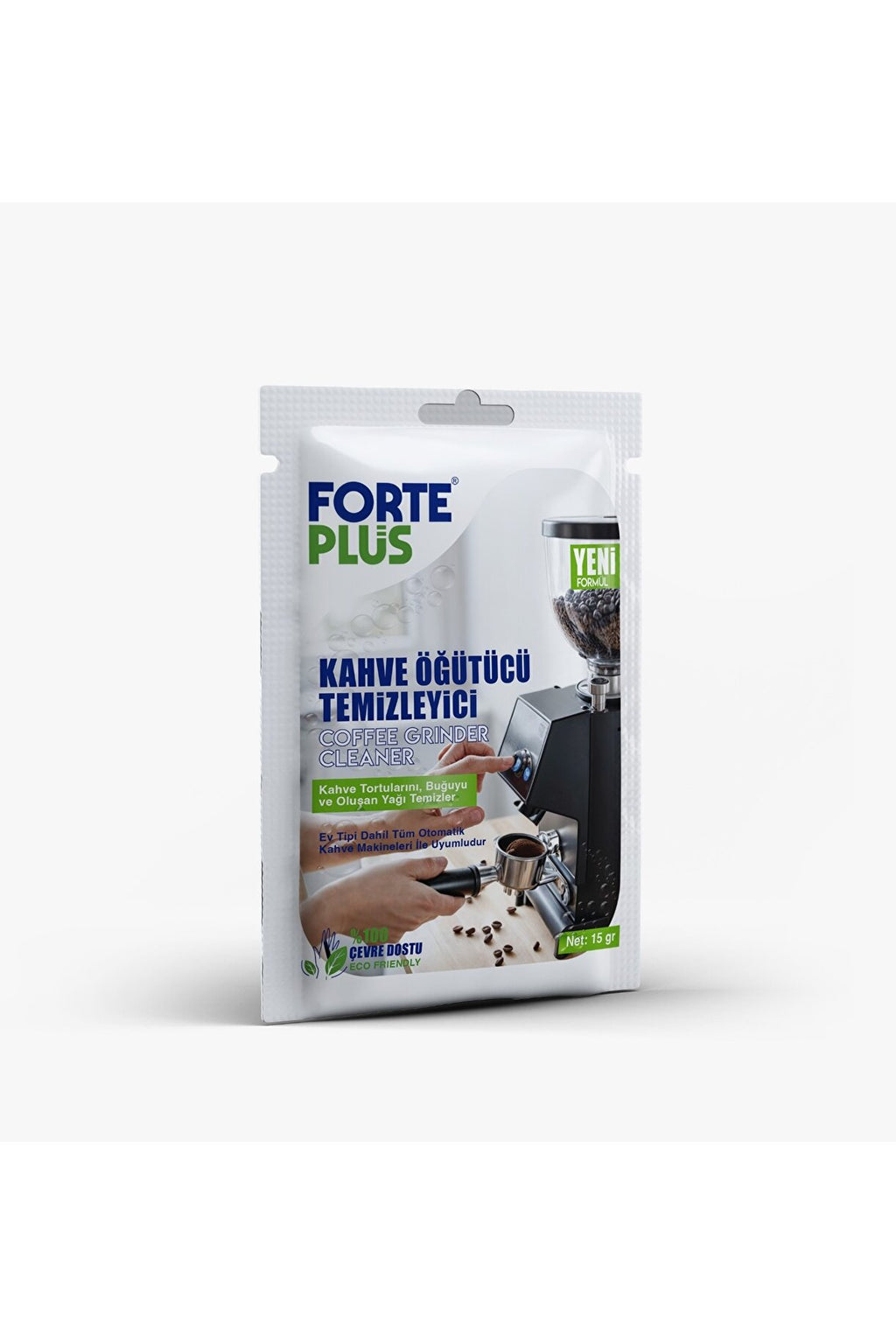 Forte Plus Kahve Öğütücü Temizleyici 15 g x 10 Paket | Coffee Grinder Cleaner | Otomatik Kahve Makineleri İçin