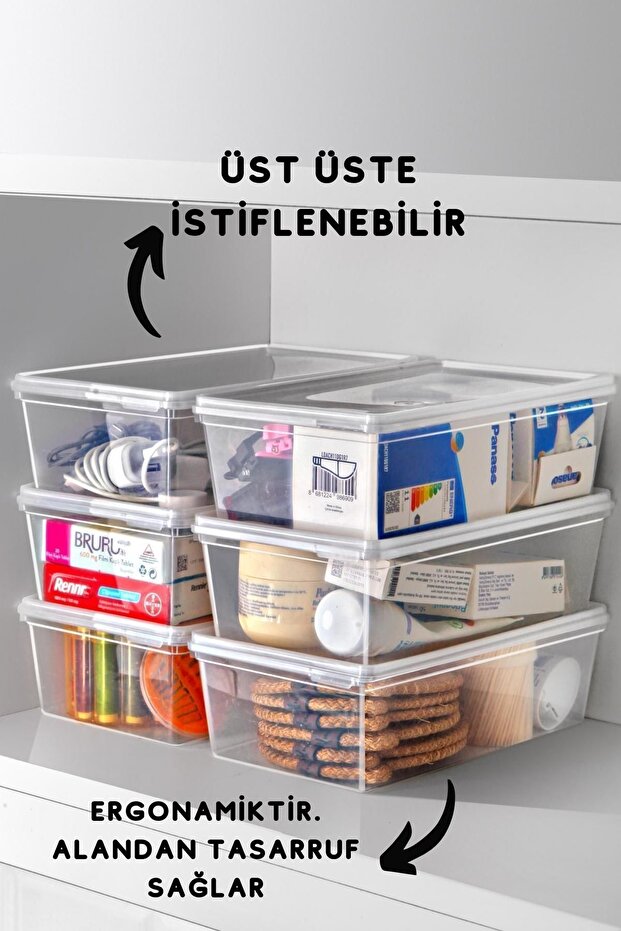 BPA içermeyen, derin dondurucuya uygun plastik gıda saklama kapları.