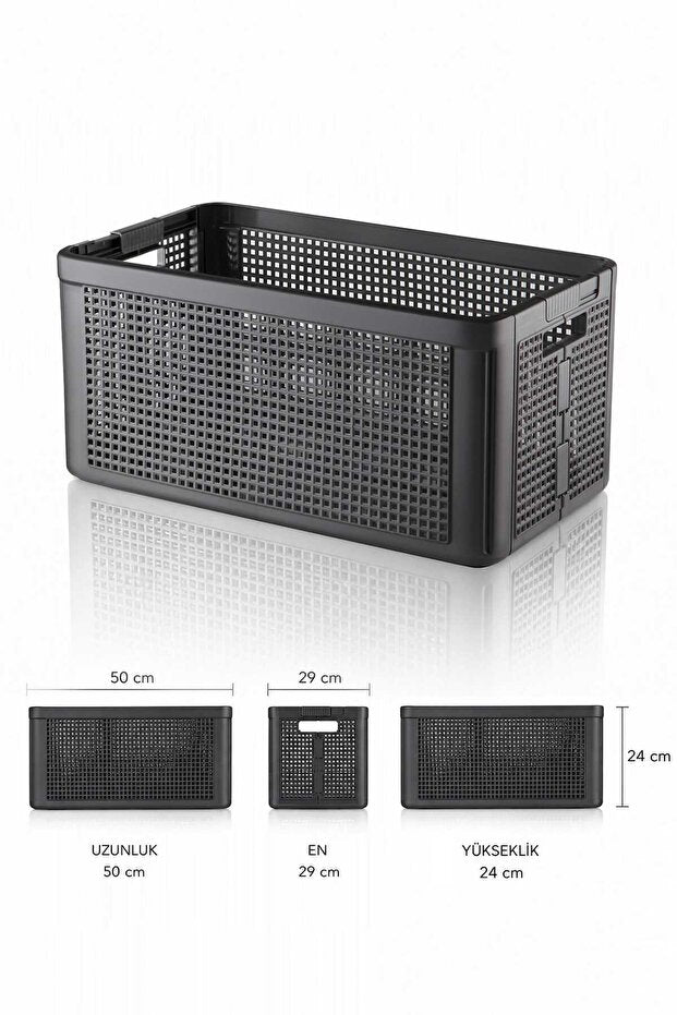 Smart Duo 32 L Katlanabilir Çamaşır Sepeti Antrasit | Kilitli ve Yer Tasarruflu Düzenleyici Sepet