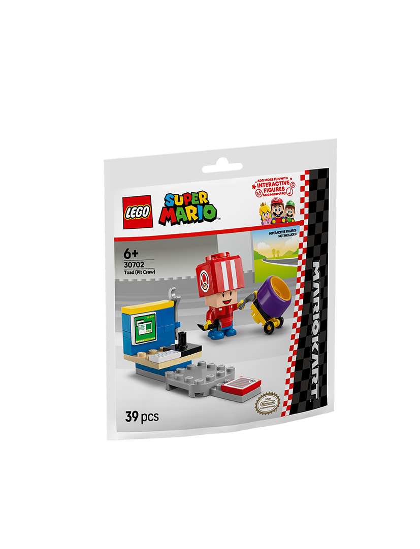 LEGO Super Mario 30702 Mario Kart Toad (Pit Crew) | 39 Parça Yarış Ekibi ve Pit Stop Oyun Seti