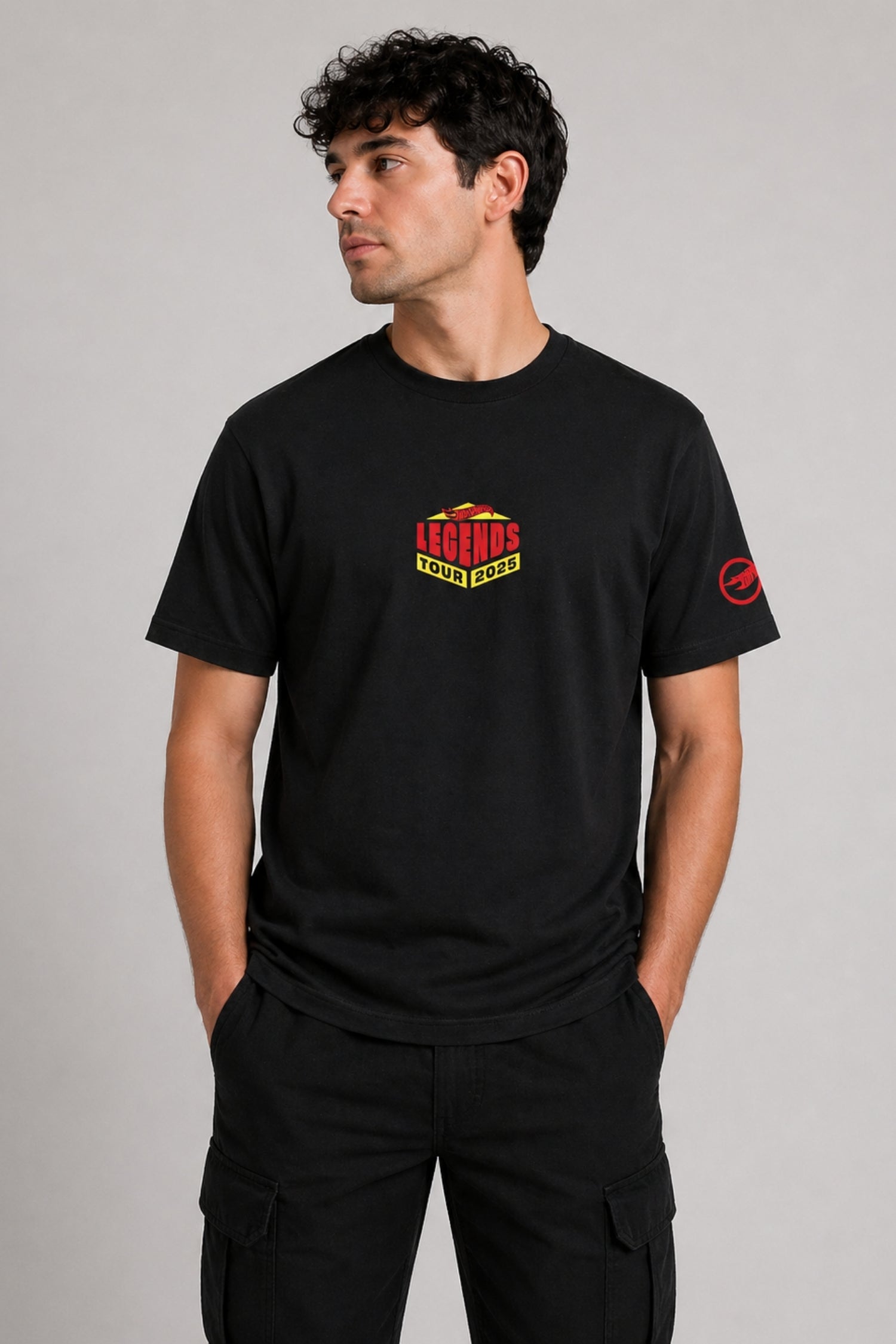 Hot Wheels Erkek Tişört Siyah T-Shirt - Large