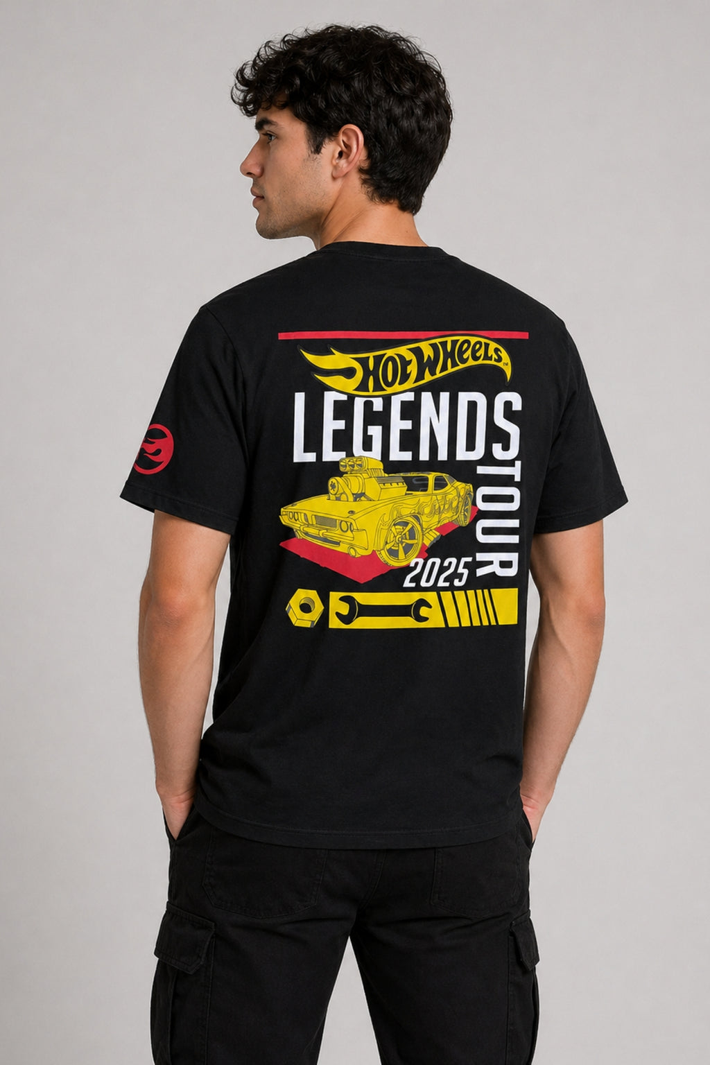 Hot Wheels Erkek Tişört Siyah T-Shirt - Large