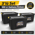 Super-Bag 100 Lt Kilitli Saklama Kutusu – 3'lü Avantaj Seti