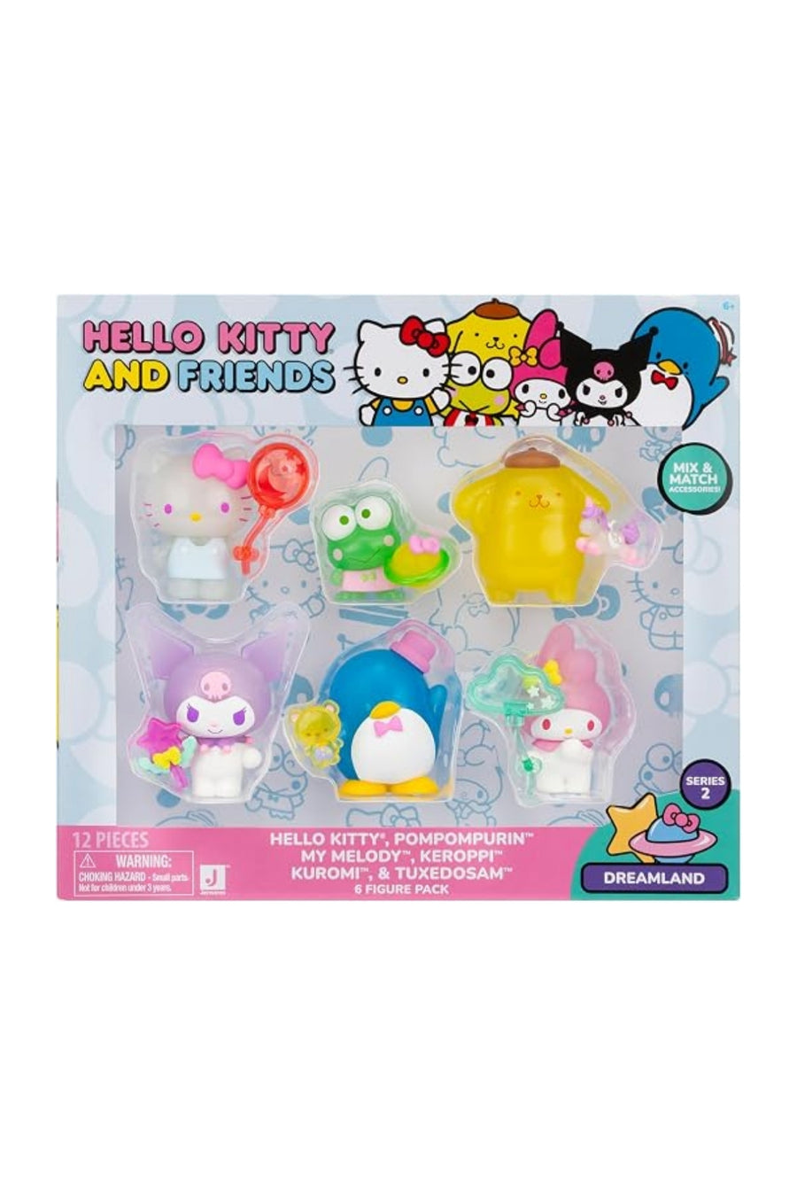 Hello Kitty ve Arkadaşları 6'lı Figür Seti – Salty Snacks (Seri 1, 12 Parça) HKT11000