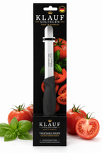Klauf Tırtıklı Bıçak, 21,5 cm, Paslanmaz Alman Çeliği, Ergonomik Sap (Tekli), Meyve Bıçağı Siyah