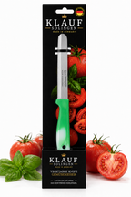 Klauf Tırtıklı Bıçak, 22,5 cm, Paslanmaz Alman Çeliği, Ergonomik Sap (Tekli), Meyve Bıçağı Yeşil