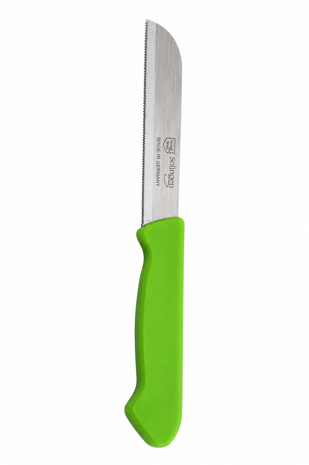 Klauf 3'lü Tırtıklı Bıçak, 18 cm, Paslanmaz Alman Çeliği, Ergonomik Sap, Meyve Bıçağı Parlak Yeşil
