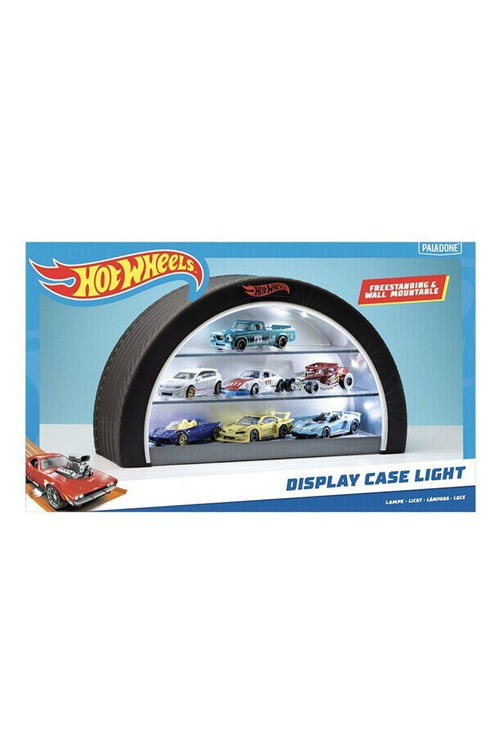 Paladone Hot Wheels Lastik LED Lamba ve 8 Araçlık Sergileme Standı | Resmi Lisanslı Mattel