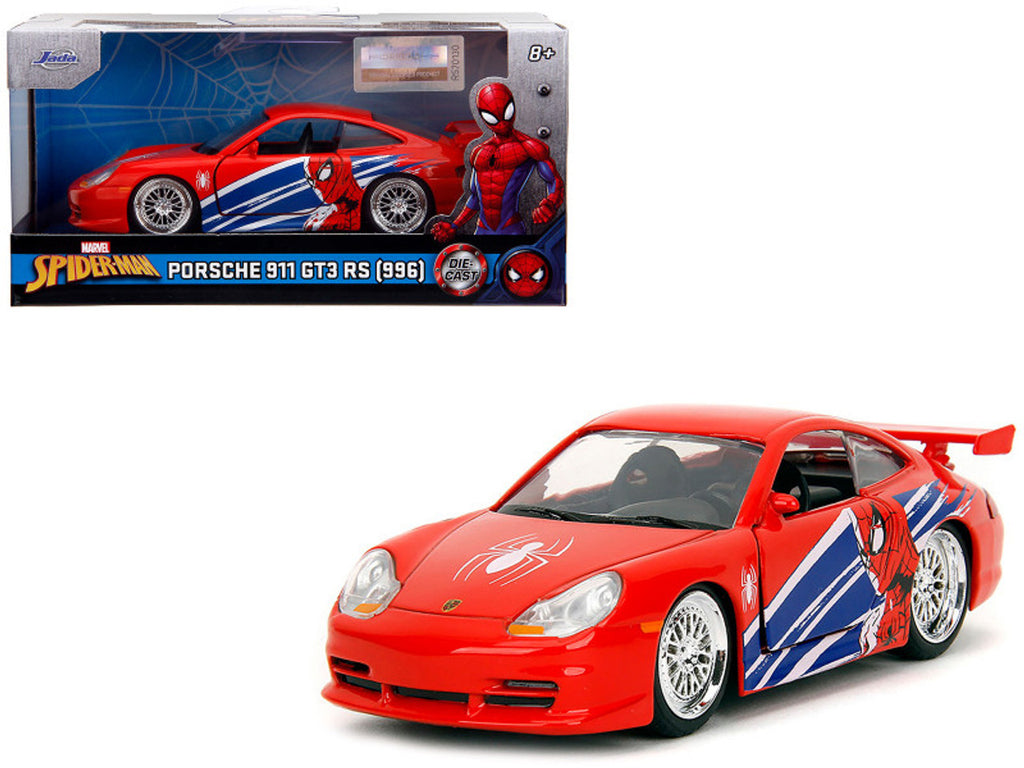 Jada Hollywood Rides Marvel Spider-Man Porsche 911 GT3 RS (996) 1:32 Die-Cast Metal Model Araba