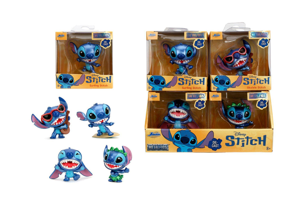 Jada Disney Surfing Stitch Die-Cast Metal Figür 5 cm | Lisanslı Koleksiyon Figürü - Sörf  Yapan Stitch