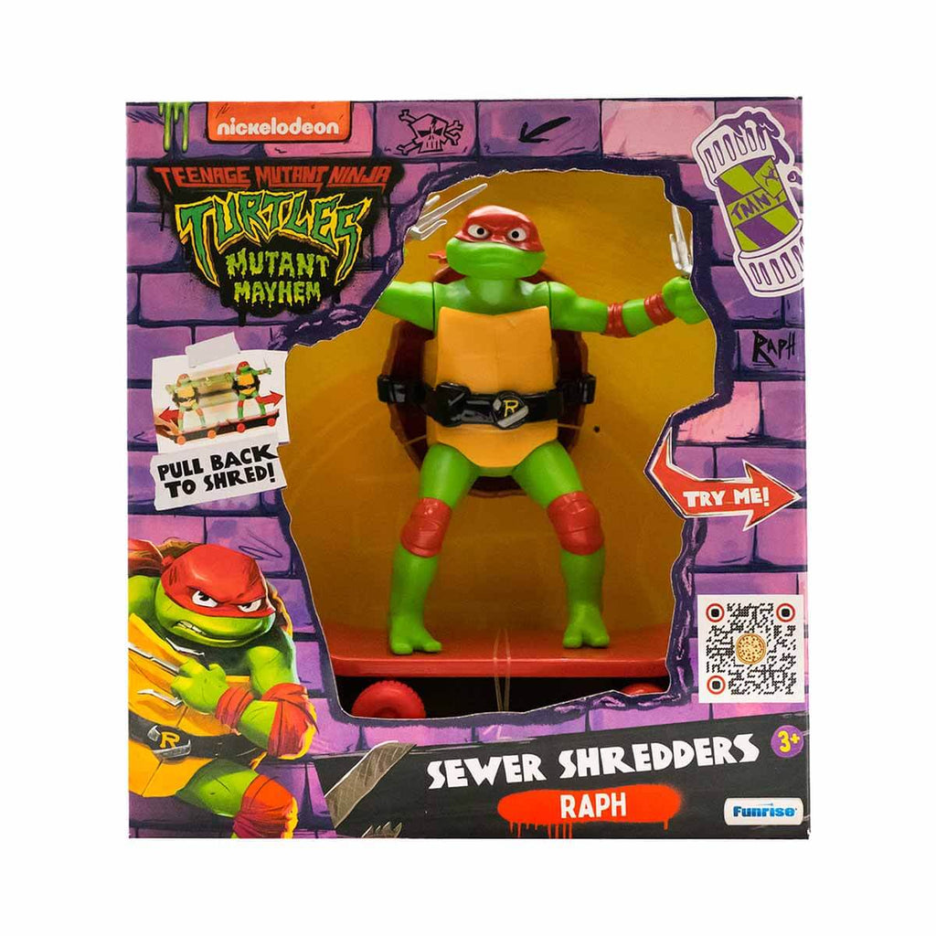 Teenage Mutant Ninja Turtles Mutant Mayhem Sewer Shredders Raphael Figürü | Kaykaylı Çek Bırak Oyuncak 71055
