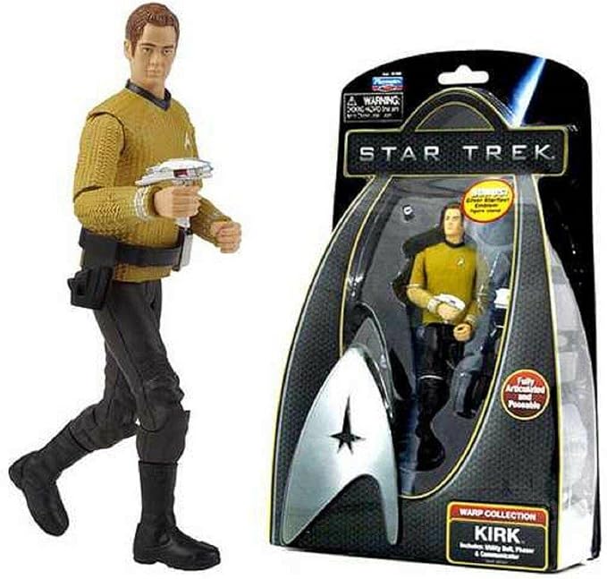 Star Trek Warp Collection Captain James T. Kirk Aksiyon Figürü | Playmates Toys | Tam Hareketli Koleksiyon Figürü