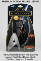 Star Trek Warp Collection Nero Aksiyon Figürü | Playmates Toys | Tam Hareketli Koleksiyon Figürü