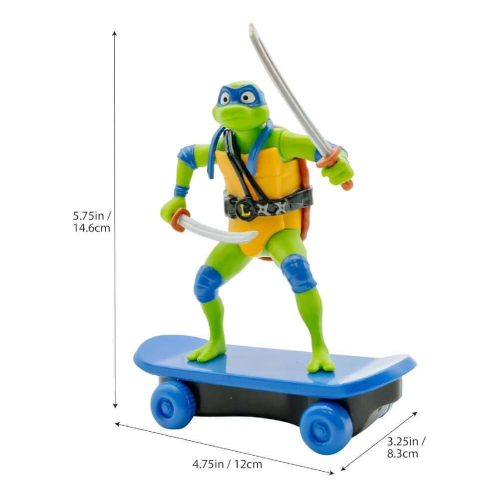 Teenage Mutant Ninja Turtles Mutant Mayhem Sewer Shredders LEO Figürü | Kaykaylı Çek Bırak Oyuncak 71055 (Kopya)