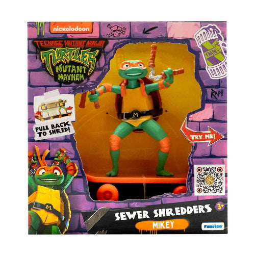 Teenage Mutant Ninja Turtles Mutant Mayhem Sewer Shredders MIKEY Figürü | Kaykaylı Çek Bırak Oyuncak 71055