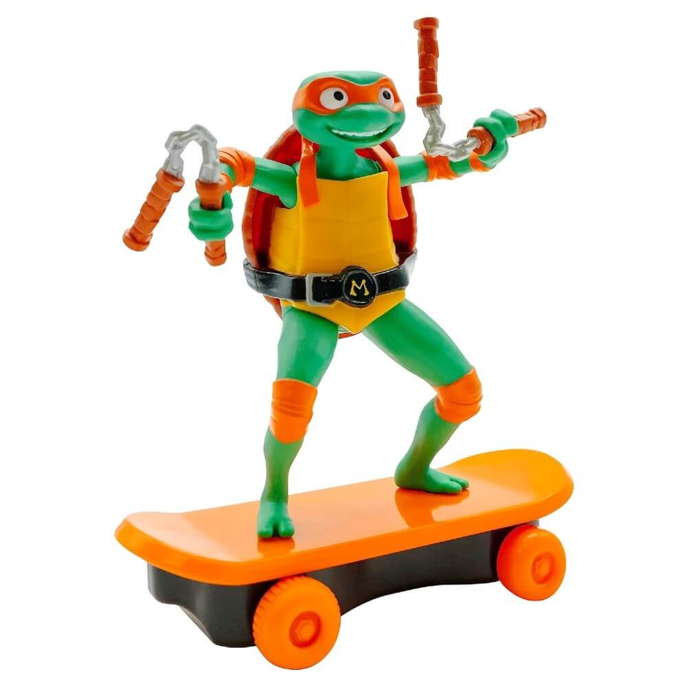 Teenage Mutant Ninja Turtles Mutant Mayhem Sewer Shredders MIKEY Figürü | Kaykaylı Çek Bırak Oyuncak 71055