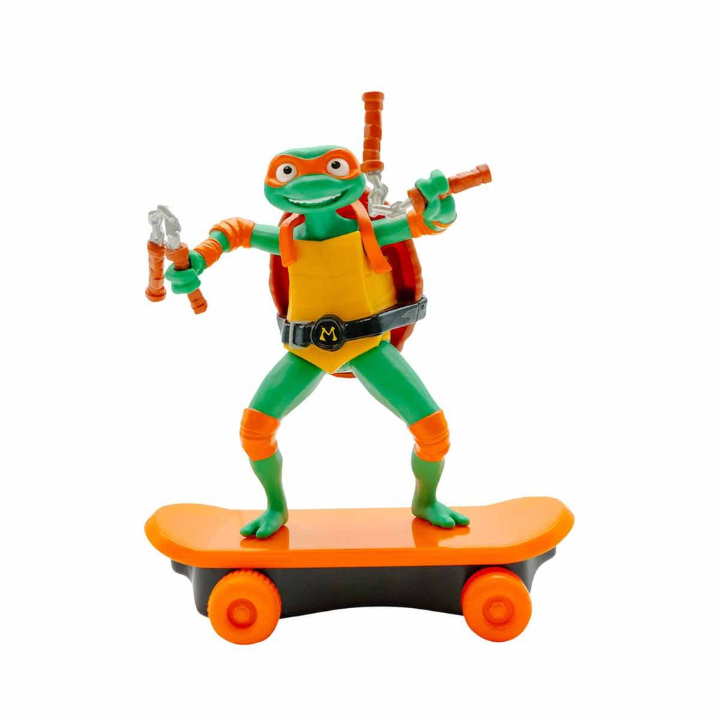 Teenage Mutant Ninja Turtles Mutant Mayhem Sewer Shredders MIKEY Figürü | Kaykaylı Çek Bırak Oyuncak 71055