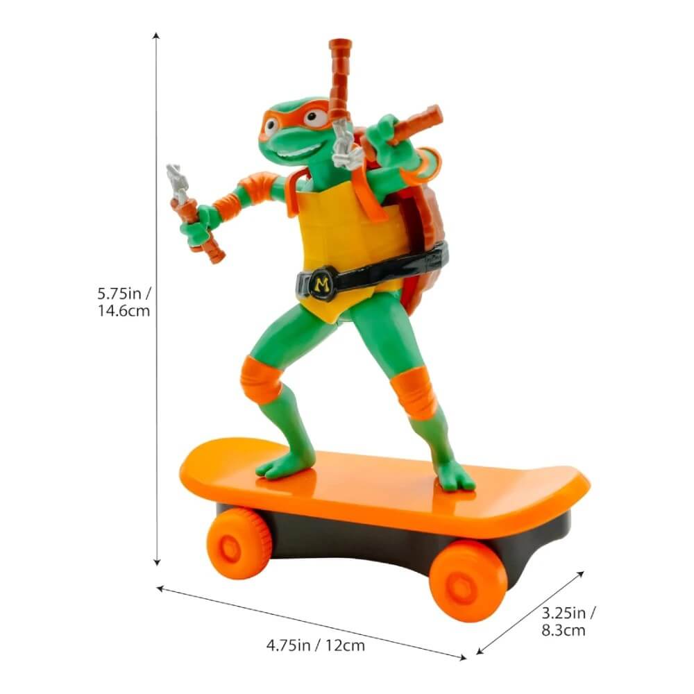 Teenage Mutant Ninja Turtles Mutant Mayhem Sewer Shredders MIKEY Figürü | Kaykaylı Çek Bırak Oyuncak 71055