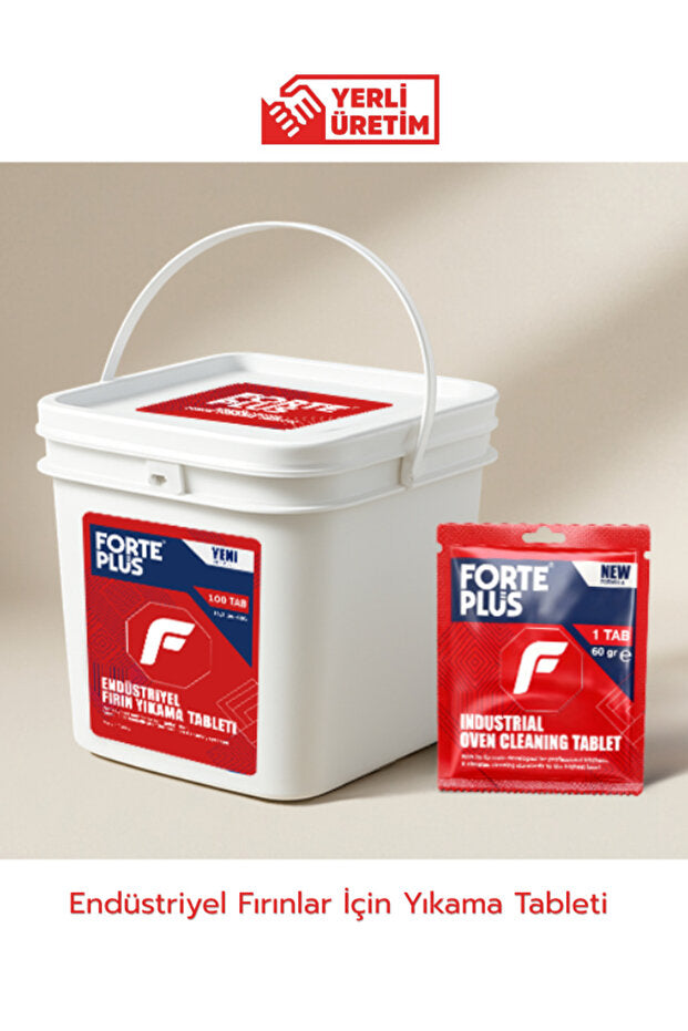 Forte Plus Endüstriyel Fırın Yıkama Tableti 60 g x 100 Adet | Profesyonel Fırın Temizleme Tableti
