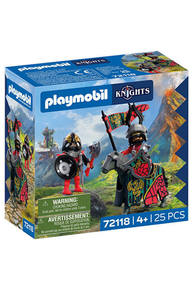 Playmobil Knights 72118 Atlı Şövalyeler 25 Parça | 2 Figür, At ve Savaş Aksesuarları