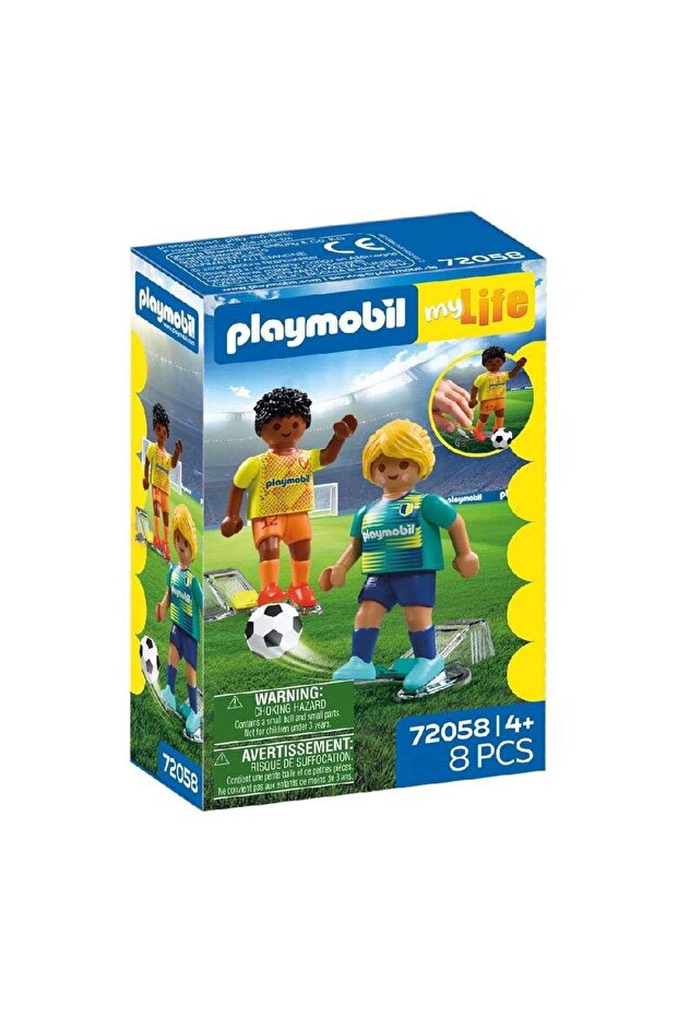 Playmobil My Life 72058 Futbolcu Figürleri 8 Parça | 2 Futbolcu ve Top Aksesuarlı Oyun Seti