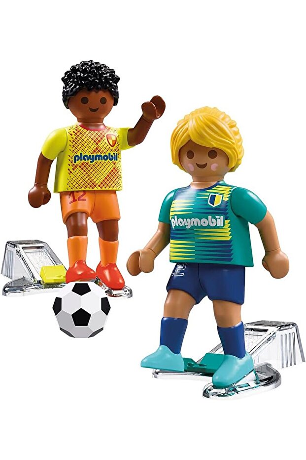 Playmobil My Life 72058 Futbolcu Figürleri 8 Parça | 2 Futbolcu ve Top Aksesuarlı Oyun Seti