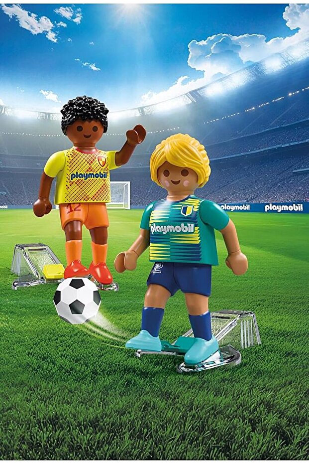 Playmobil My Life 72058 Futbolcu Figürleri 8 Parça | 2 Futbolcu ve Top Aksesuarlı Oyun Seti