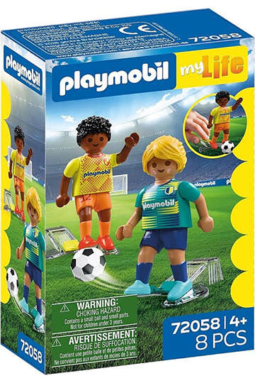 Playmobil My Life 72058 Futbolcu Figürleri 8 Parça | 2 Futbolcu ve Top Aksesuarlı Oyun Seti