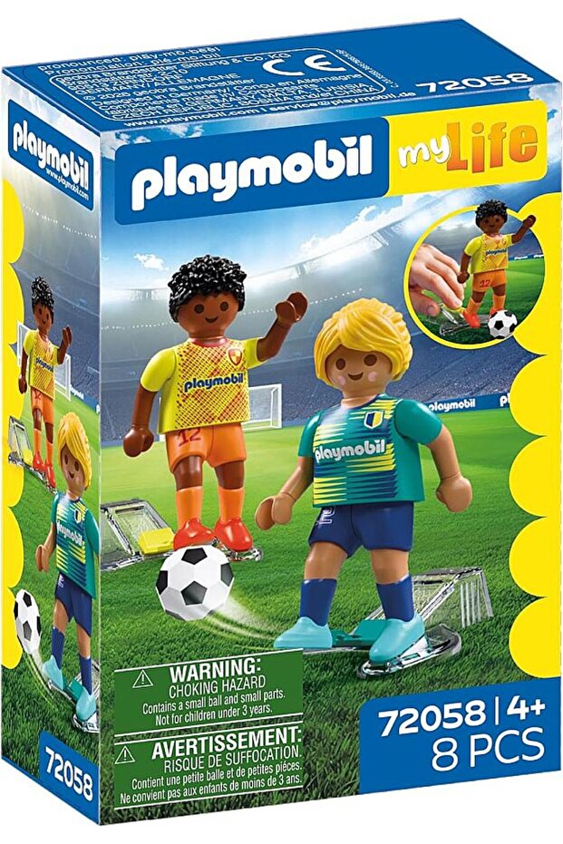 Playmobil My Life 72058 Futbolcu Figürleri 8 Parça | 2 Futbolcu ve Top Aksesuarlı Oyun Seti
