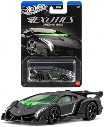 Hot Wheels Silver Series Exotics Lamborghini Veneno 1:64 Model Araba