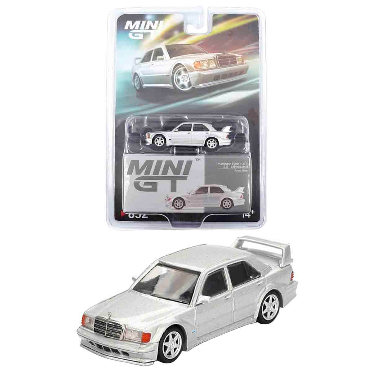 Mini GT Mercedes-Benz 190E 2.5-16 Evolution II Astral Silver 1:64 Diecast Model Araba | MGT00852