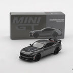 Mini GT Ford Mustang Dark Horse 2024 Carbonized Gray 1:64 Diecast Model Araba | MGT00957-BL